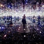 me in Yayoi Kusama's Infinity Mirrored Room