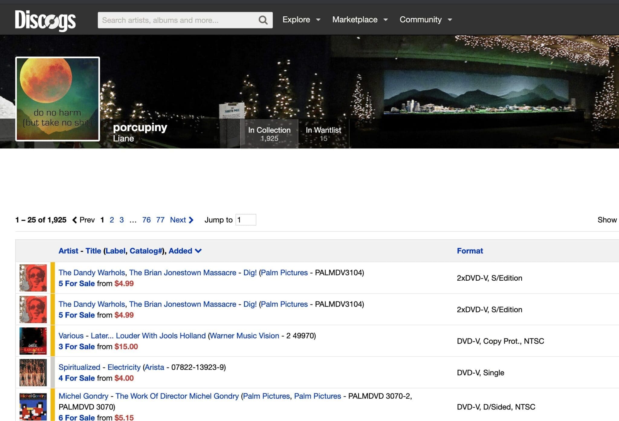 porcupiny on Discogs
