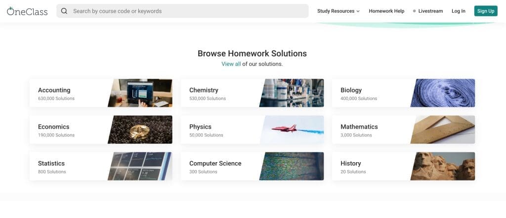 one class.com screenshot